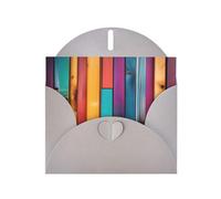 Gray Greeting Card DLXW Colorful Wooden Boards Pattern for Christmas, Children's Birthday, Valentine's Day, Wedding Anniversary & Party Invitation