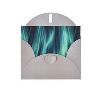 Gray Greeting Card DLXW Linear Aurora Pattern for Christmas, Children's Birthday, Valentine's Day, Wedding Anniversary & Party Invitation