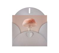 Gray Greeting Card DLXW Shy Mushroom Pattern for Christmas, Children's Birthday, Valentine's Day, Wedding Anniversary & Party Invitation