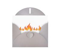 Gray Greeting Card YYHWHJDE Burning fire Picture Perfect for Valentine's Day, Wedding Anniversary & Party Invitations