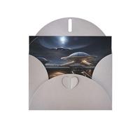 Gray Greeting Card YYHWHJDE Cool Future City Picture Perfect for Valentine's Day, Wedding Anniversary & Party Invitations
