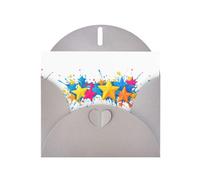 Gray Greeting Card YYHWHJDE Trendy five-pointed star Picture Perfect for Valentine's Day, Wedding Anniversary & Party Invitations