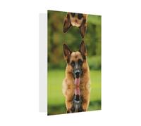 Gray Greeting Cards with Matching Envelopes - Happy german shepherd Print Blank Blessed Cards for Birthday, Wedding, Valentine's Day