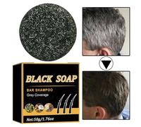 Gray Hair Reverse Bar - 50g Natural Hair Darkening Shampoo Bar | Black Soap for Gray Beards and Haiir | Moisturizing Nourishing Scalp Care Soap for Men and Women
