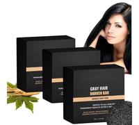 Gray Hair Reversing Bar Soap, Shampoo And Conditioner Bars, Root Activator Shampoo For Hairs Growth, Grey Bar For Thinning Hairs, Darkening Shampoos, Hair Dye Shampoos For Men (3)