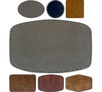 Gray Hat Leather Patches Laserable Leatherette Sheets Blank Laser Engraving Faux Leather Patche with Adhesive Heat Press Iron-on for Beanie Baseball/Truck Cap(30 Pcs)