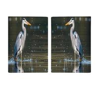 Gray Heron Print in Water Passport Protector Slim Passport Holder for Travel Essentials Compact Passport Sleeve Lightweight Wallet for Travel, style, 20.3x13.8cm