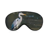 Gray Heron Print in Water Sleeping Mask, Light Blocking Eye Mask, Comfortable and Soft, Eye Cover with Elastic Band, Suitable for Men and Women, Suitable for Travel/Sleeping