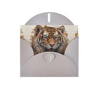 Gray Holiday greeting check blank card and pearl beautiful blank note block VVXBHGR Artistic tiger head Pattern