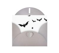 Gray Holiday greeting check blank card and pearl beautiful blank note block VVXBHGR Bats cross spider web Pattern