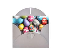 Gray Holiday greeting check blank card and pearl beautiful blank note block VVXBHGR Easter eggs sprinkled with love Pattern