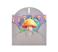Gray Holiday greeting check blank card and pearl beautiful blank note block VVXBHGR Fantasy Dream Mushroom Pattern