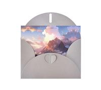 Gray Holiday greeting check blank card and pearl beautiful blank note block VVXBHGR Mountains in the morning light Pattern