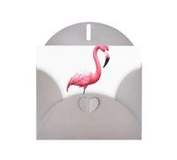 Gray Holiday greeting check blank card and pearl beautiful blank note block VVXBHGR Outline Flamingo Pattern