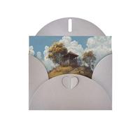 Gray Holiday greeting check blank card and pearl beautiful blank note block VVXBHGR Pavilion on the hill Pattern