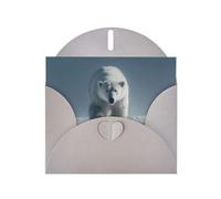 Gray Holiday greeting check blank card and pearl beautiful blank note block VVXBHGR Polar bear on the snowy plains Pattern