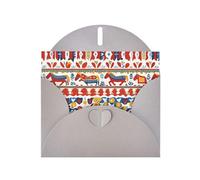 Gray Holiday greeting check blank card and pearl beautiful blank note block VVXBHGR Runner Swedish Dala Horse Folk Pattern