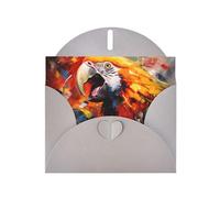 Gray Holiday greeting check blank card and pearl beautiful blank note block VVXBHGR Screaming Parrot Pattern