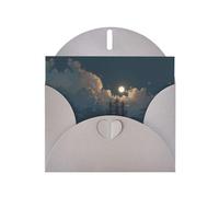 Gray Holiday greeting check blank card and pearl beautiful blank note block VVXBHGR Ships in the Moonlight Pattern