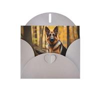 Gray Holiday greeting check blank card and pearl beautiful blank note block VVXBHGR Smart shepherd dog Pattern