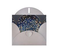 Gray Holiday greeting check blank card and pearl beautiful blank note block VVXBHGR Stars on a Plate Pattern