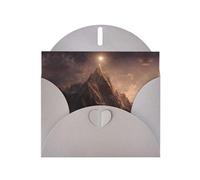 Gray Holiday greeting check blank card and pearl beautiful blank note block VVXBHGR Stars over the mountains Pattern