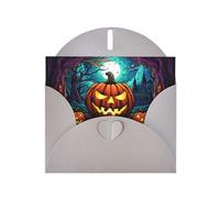 Gray Holiday greeting check blank card and pearl beautiful blank note block VVXBHGR Terror Pumpkin Pattern