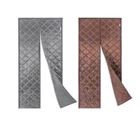 Gray Insulated Cold & Hot Air Magnetic Thermal Insulated Door Curtain, Waterproof,and Wrinkfree,Widened Adhesive Tape,for Bedroom,Kitchen,Children's Room,1 * 2.1m