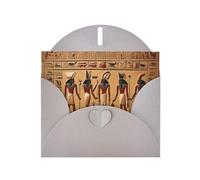 Gray JKIEGOQ Ancient Egyptian Hieroglyph Prints Greeting Card 4 x 6 in for Christmas, Valentine's Day, Wedding, Party Invitation Cards