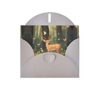 Gray JKIEGOQ Bambi Prints Greeting Card 4 x 6 in for Christmas, Valentine's Day, Wedding, Party Invitation Cards