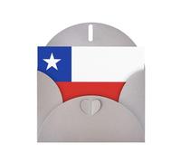 Gray JKIEGOQ Flag of Chile Prints Greeting Card 4 x 6 in for Christmas, Valentine's Day, Wedding, Party Invitation Cards