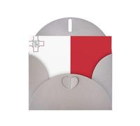 Gray JKIEGOQ Flag of Malta Prints Greeting Card 4 x 6 in for Christmas, Valentine's Day, Wedding, Party Invitation Cards