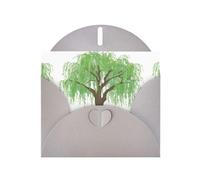 Gray JKIEGOQ Lifelike willow tree Prints Greeting Card 4 x 6 in for Christmas, Valentine's Day, Wedding, Party Invitation Cards
