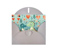 Gray JKIEGOQ Lovely Little Dinosaur Baby Prints Greeting Card 4 x 6 in for Christmas, Valentine's Day, Wedding, Party Invitation Cards