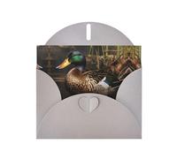 Gray JKIEGOQ mallard duck Prints Greeting Card 4 x 6 in for Christmas, Valentine's Day, Wedding, Party Invitation Cards