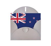 Gray JKIEGOQ New Zealand Flag Prints Greeting Card 4 x 6 in for Christmas, Valentine's Day, Wedding, Party Invitation Cards