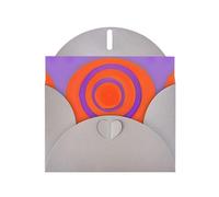 Gray JKIEGOQ Orange circle centre Prints Greeting Card 4 x 6 in for Christmas, Valentine's Day, Wedding, Party Invitation Cards