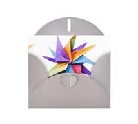 Gray JKIEGOQ Origami windmill Prints Greeting Card 4 x 6 in for Christmas, Valentine's Day, Wedding, Party Invitation Cards