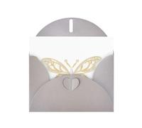 Gray JKIEGOQ Pearl Embroidered Butterfly Prints Greeting Card 4 x 6 in for Christmas, Valentine's Day, Wedding, Party Invitation Cards
