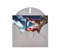 Gray JKIEGOQ puerto rico wallpaper flag Prints Greeting Card 4 x 6 in for Christmas, Valentine's Day, Wedding, Party Invitation Cards