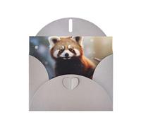 Gray JKIEGOQ Red panda Prints Greeting Card 4 x 6 in for Christmas, Valentine's Day, Wedding, Party Invitation Cards