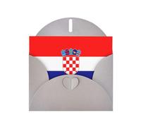 Gray JKIEGOQ Republic of Croatia flag Prints Greeting Card 4 x 6 in for Christmas, Valentine's Day, Wedding, Party Invitation Cards