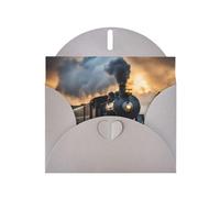 Gray JKIEGOQ Steam Train Prints Greeting Card 4 x 6 in for Christmas, Valentine's Day, Wedding, Party Invitation Cards