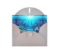 Gray JKIEGOQ Submarine Coral Rays Prints Greeting Card 4 x 6 in for Christmas, Valentine's Day, Wedding, Party Invitation Cards