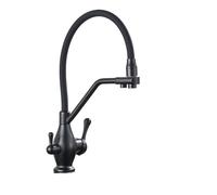 Gray Kitchen Faucet, Dual Handle Drink Mixer, Swivel Beverage Tap, Cold Water Filter Faucet, Modern Kitchen Sink Fixture, Stylish Gray Design, Easy to Install
