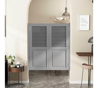 Gray Kitchen & Living Room Double Doors with Stainless Steel Hins 120x90cml Home Decor