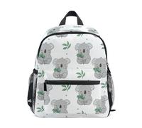 Gray Koala Leaf Kid's Backpack for Boys Girls Toddler Preschool Backpacks Kindergarten Bookbag for 3-8 Y