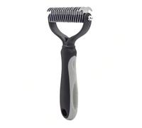 (GRAY, L) Dog Cat Hair Removal Comb Pet Long Hair Short Hair Pet Grooming Care Brush Trimming Dematting Brush Dog Pet Grooming Equipment
