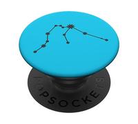 Gray Light Blue Zodiac Aquarius PopSockets Swappable PopGrip