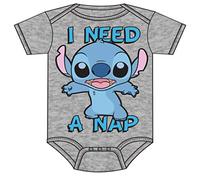 Gray Lilo and Stitch Infant Onesie, I Need A Nap Toddler Bodysuit Disney World Apparel - grey - 24 Months